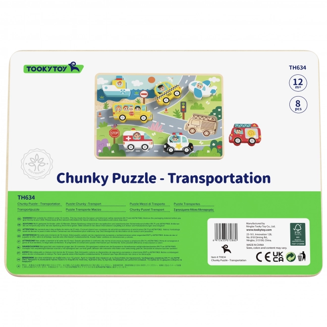 Drvene puzzle Montessori grad