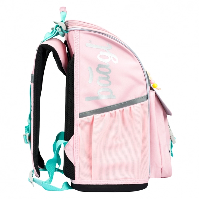 BAAGL 3 SET Zippy Duha roze: torba, pernica, vrećica