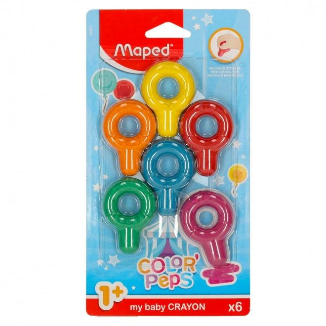 Dječji okrugli pastele prve pastele Baby Colorpeps 6 boja Maped
