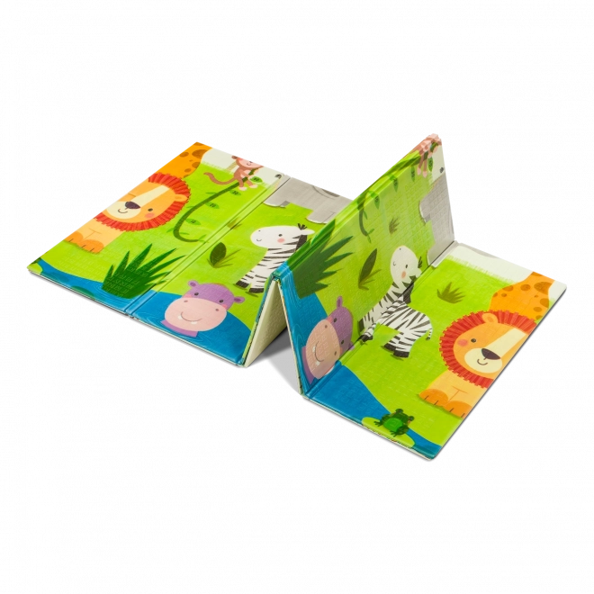 obostrana pjenasta podloga za igru lionelo robby multicolor safari + život u gradu 180 × 200 cm