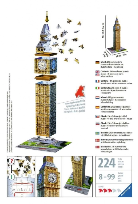 Ravensburger 3D puzzle Big Ben London 216 dijelova