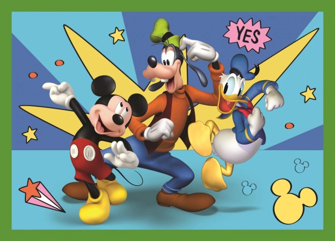 Puzzle 4u1 Mickey među prijateljima