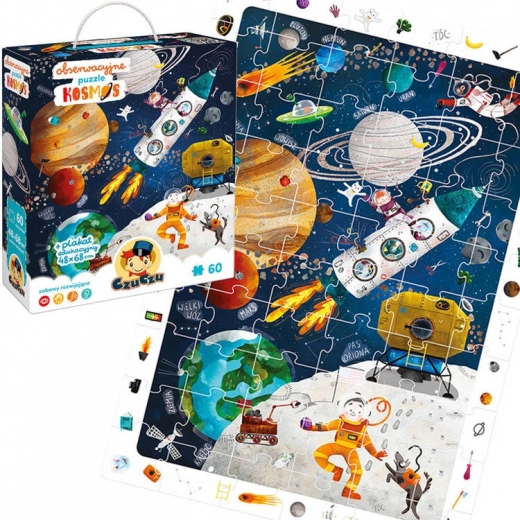 CzuCzu Promatračke Puzzle Svemir 60 Dijelova s Edukativnim Plakatom