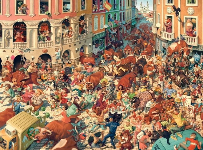 Puzzle od 3000 dijelova – Trčanje s bikovima u Pamploni