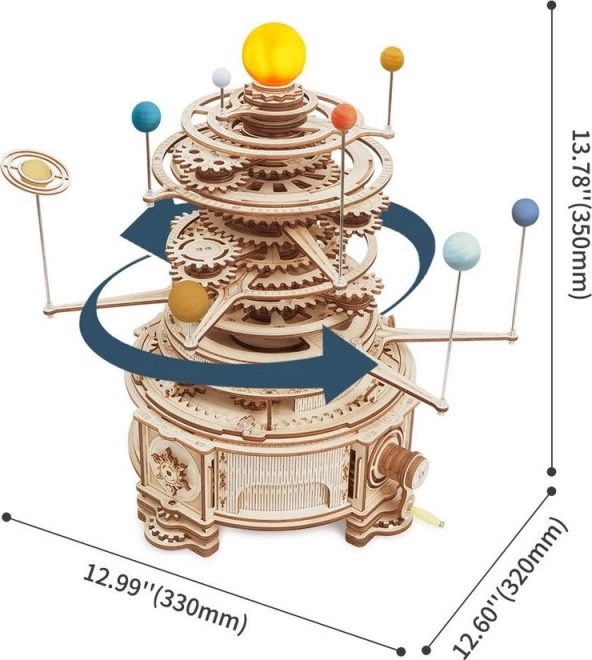 RoboTime 3D drvene mehaničke puzzle Planetarij