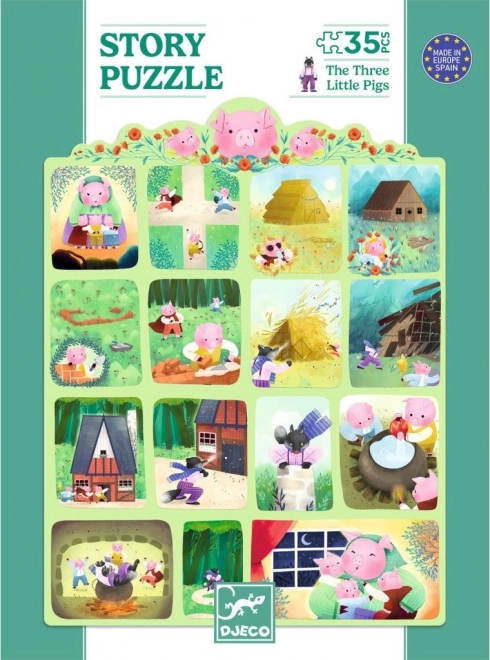 DJECO puzzle Tri praščića 35 dijelova