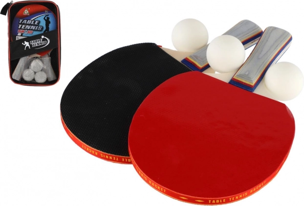 Set za stolni tenis: 2 reketa + 3 loptice u etuiu