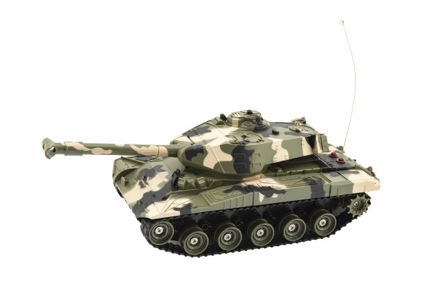 RC tenk plastikni 27cm 27MHz na baterije + punjivi paket sa zvukom u kutiji 37x17x19cm