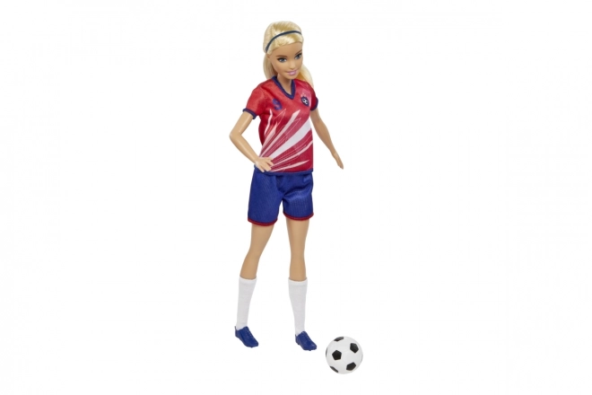 Barbie nogometna lutka u crvenom dresu
