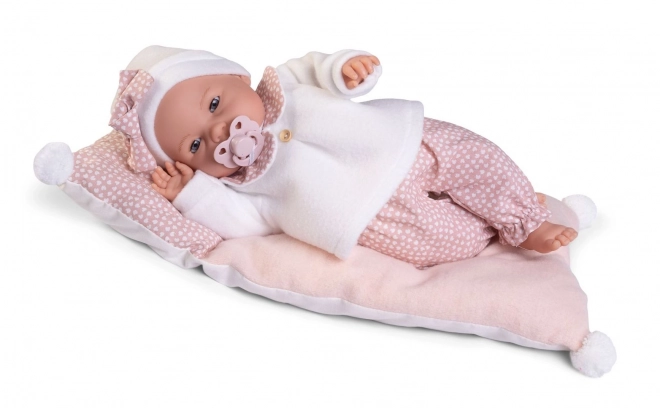 Antonio Juan 14363 BIMBA - mrkajuća lutka beba sa zvukovima i mekim platnenim tijelom - 37 cm