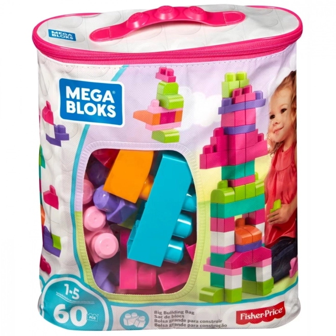 Kocke u plastičnoj vreći - ružičasta boja, 60 dijelova