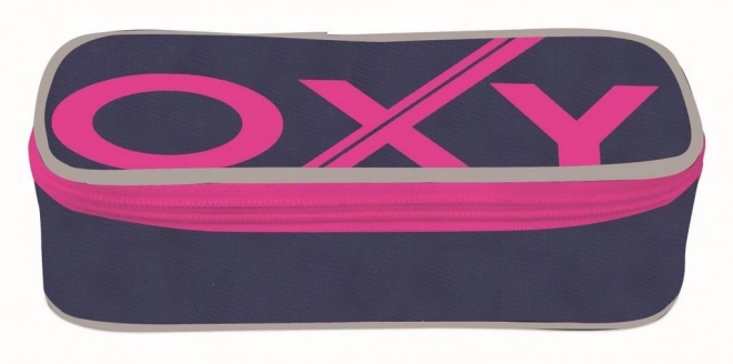 OXYBAG Školska pernica etui komfort jednostrana Blue Line Pink