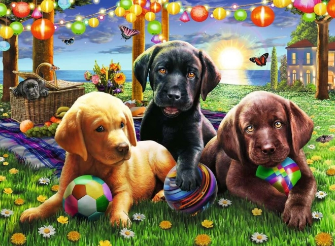 RAVENSBURGER Puzzle Pseći piknik XXL 100 dijelova