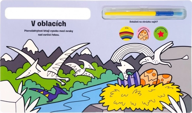 Oboji me! Dinosauri - Knjiga S Vodenim Bojama