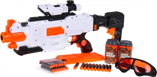 Električni dječji blaster 8+ s mekanim mecima i priborom Fast Pioneer