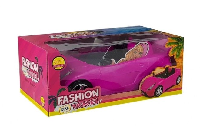 Ružičasti automobil za lutke Cabrio 34 cm