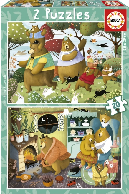 Educa Puzzle Šumske priče 2x20 komada