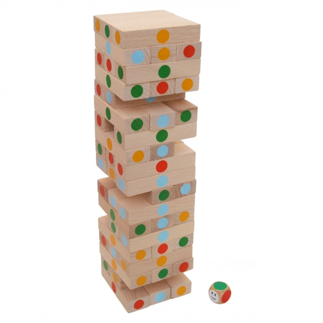 Toranj Jenga prirodni s točkicama