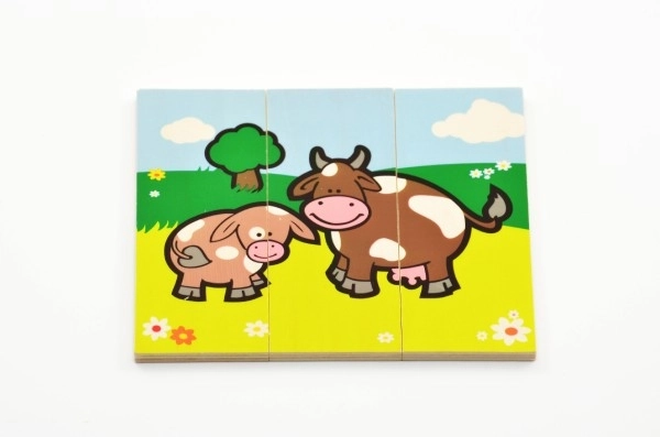 Puzzle Moje prve životinjice drvene 18 dijelova za najmlađe u kutiji 13x11,5x4,5cm 12m+ MPZ