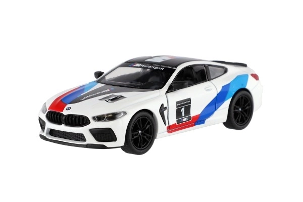 Auto Kinsmart BMW M8 Competition Coupé 1:38 metal/plastika 12,5cm 4 boje na povlačenje unatrag 12 kom u kutiji