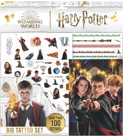 Veliki set tetovaža HARRY POTTER s bojankama u vrećici