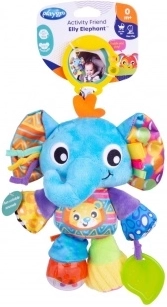Playgro viseći slon Elly – senzorička plišana igračka s grickalicom