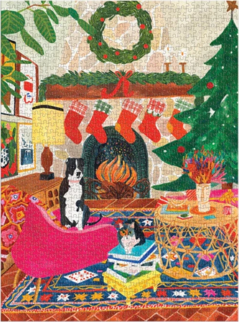 Puzzle Prijatelji kod Kamina 1000 Dijelova