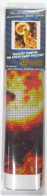 NORIMPEX Dijamantno slikanje Vatreni puni mjesec 30x40cm