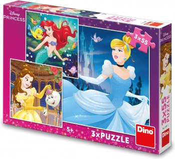 Puzzle DISNEY PRINCESS 3×55 dijelova