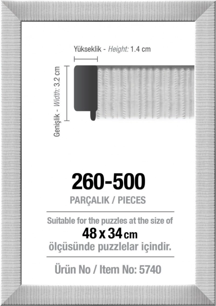 Okvir za slagalicu 48 × 34 cm bijeli