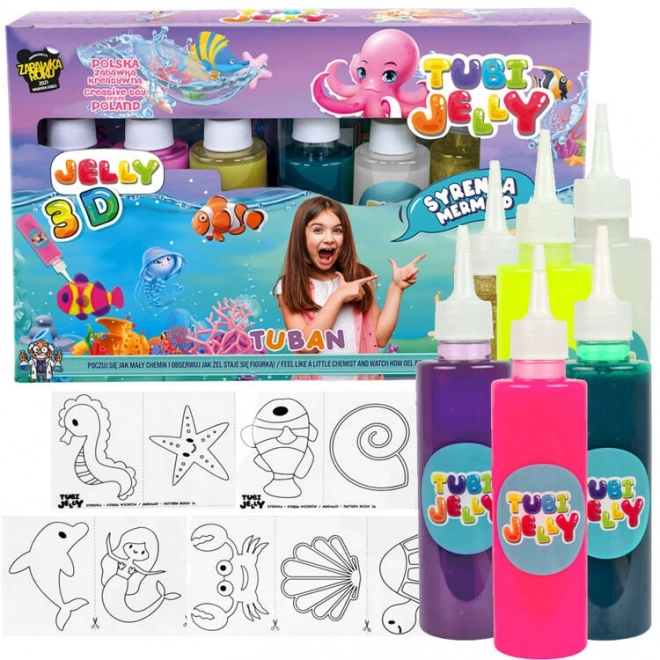Tubi Jelly kreativni set morska sirena 6 boja gel figurica