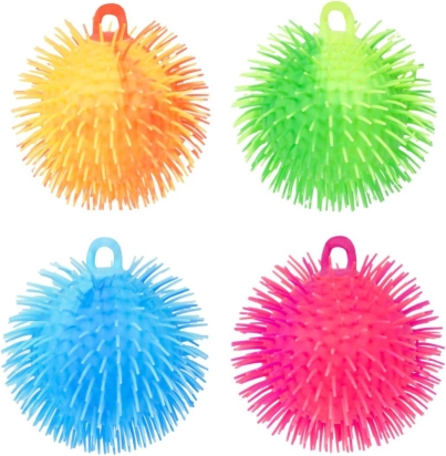 Antistresna stiskajuća silikonska loptica s bodljicama 15 cm – 4 boje