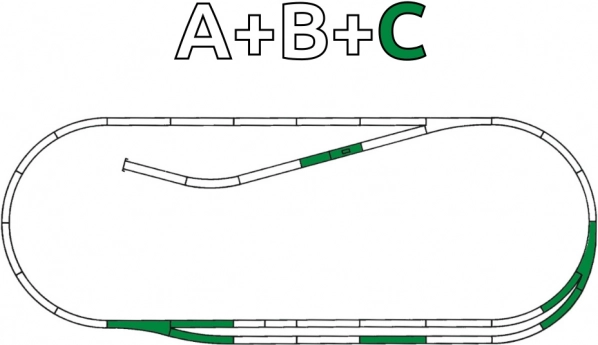 Roco Line set tračnica C s podlogom – paralelni odsjek H0
