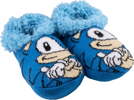 Dječje kućne papuče s krznenom podstavom SONIC, plave