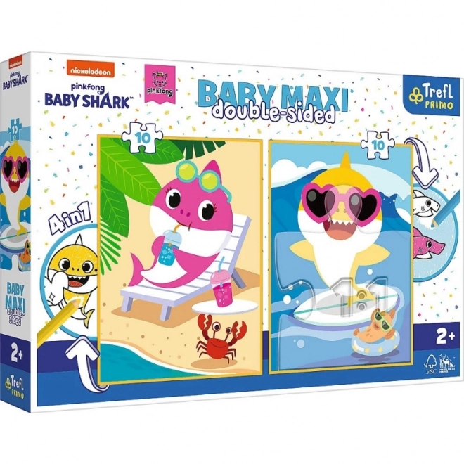 Baby MAXI 2x10 dijelova puzzle Sretan Dan Morskog Psa, Baby Shark