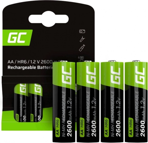 Punjive baterije Green Cell AA R6 2600 mAh – set 4 kom