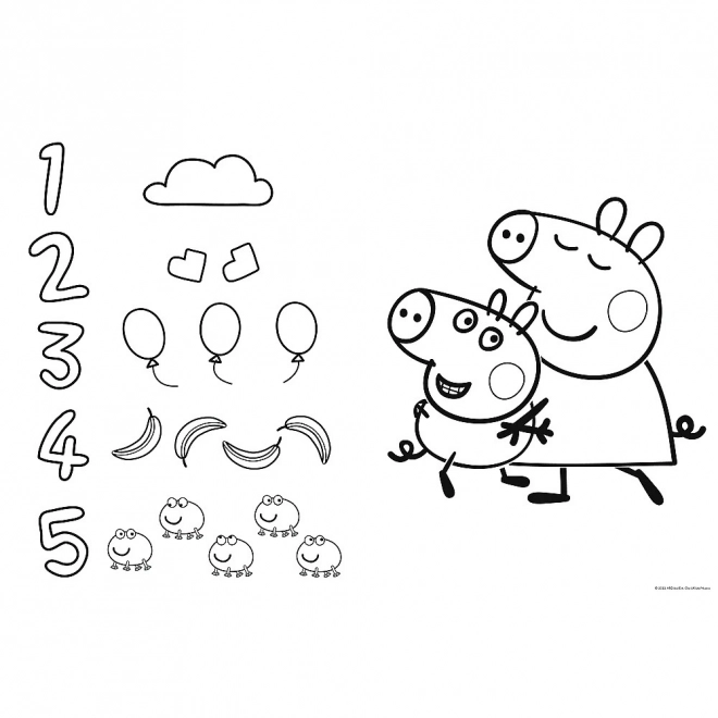 Puzzle 3u1 GIGANT obostrano 15 dijelova Praščić Peppa/Peppa Pig 60x40cm u kutiji 40x27x6cm 24m+