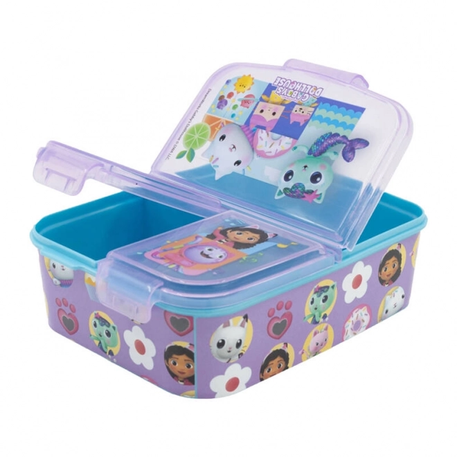 Kutija za ručak za djecu STOR 21220 3 pretinca Gabby's Dollhouse (ljubičasta)