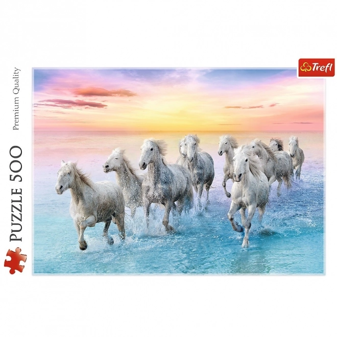 Puzzle 500 komada Bijeli konji u galopu Trefl