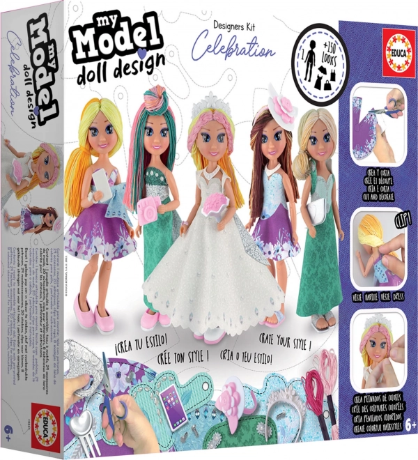 EDUCA Kreativni set Moji Model Dizajn Lutka: Proslava