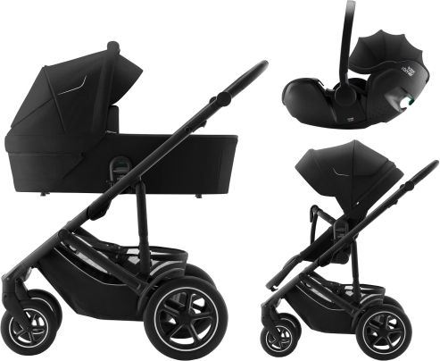 Set kolica Smile 5Z s dubokom košarom i autosjedalicom Baby-Safe Pro Classic, Space Black