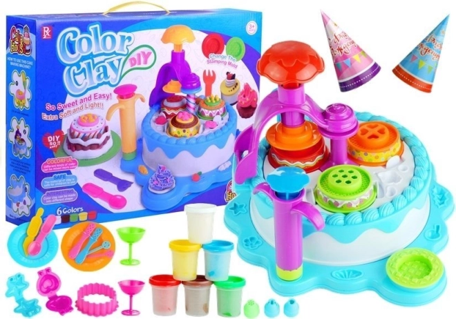 Modelirajuća masa – rođendanski set, 6 boja i pribor