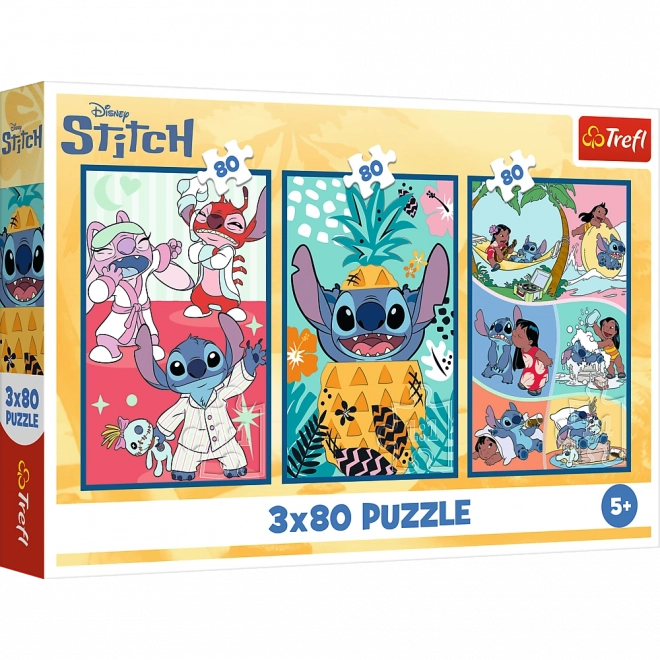 Puzzle Lilo & Stitch: Tri Puzzla u Jednom - Stitch 3x80 Dijelova