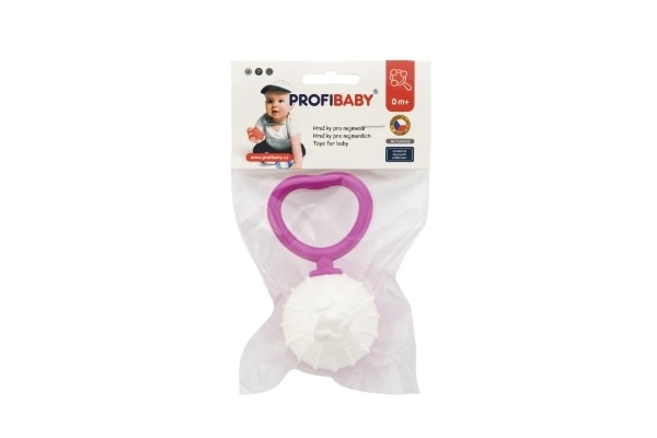 Zvečka lopta retro plast 18cm promjer 5cm mix boja u vrećici 0m+