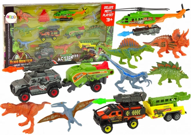 Dječji set vozila i dinosaura