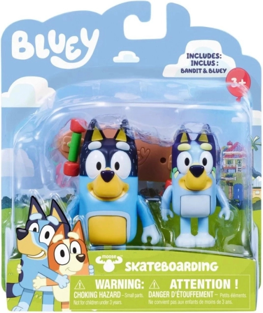 Figurice Bluey na skateboardu