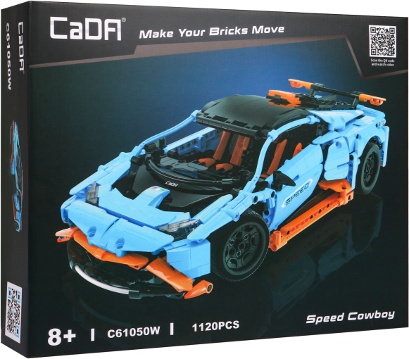 Tehnički konstrukcijski set CaDA 1120 dijelova - Trkaći auto Speed Cowboy za djecu 8+