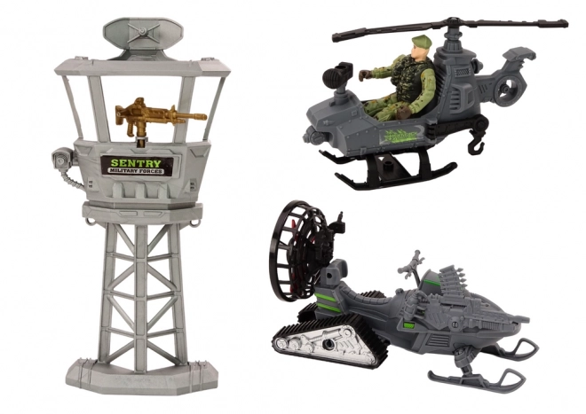 Vojni set s borbenim vozilom i helikopterom
