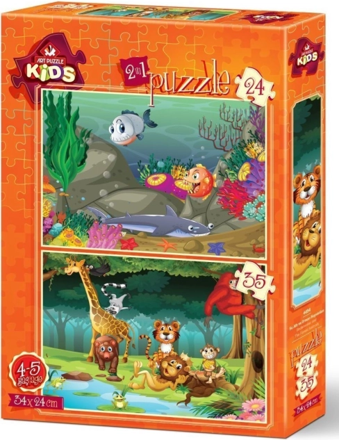 Puzzle Pod morem i Divlje životinjice
