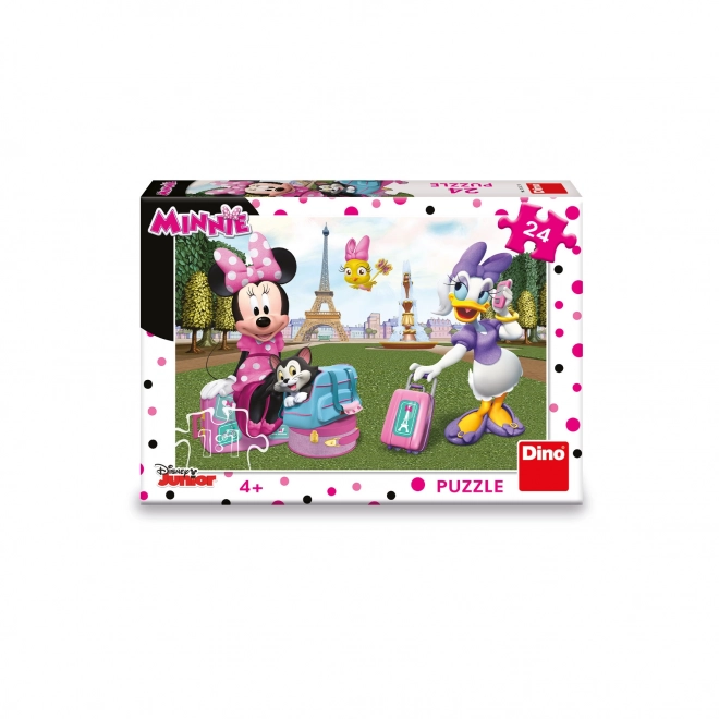Puzzle Minnie i Daisy u Parizu 24 dijelova